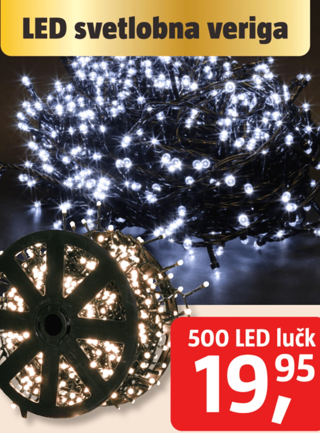 LED svetlobna veriga 500 lučk