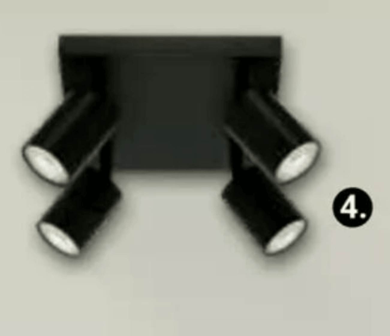 Točkovni reflektor Elemental 4 x GU10 - Akcija v trgovini Pevex