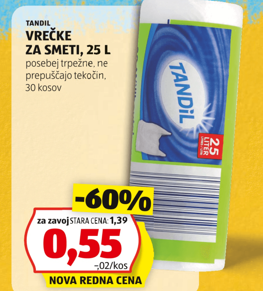 TANDIL Vrečke za smeti 30 kosov