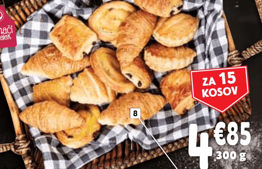 Mini mešano pecivo 15 kosov, 300 g