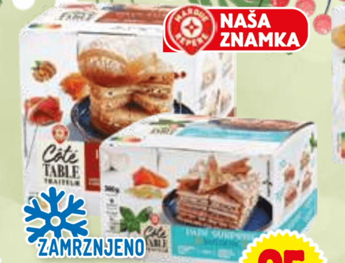 IZBOR TRAMEZZINOV COTE TABLE 460 g ali 360 g