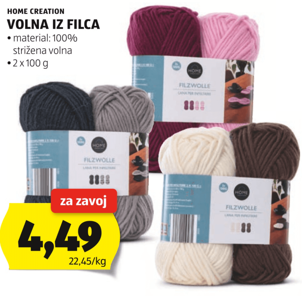 Volna iz filca 2 x 100 g