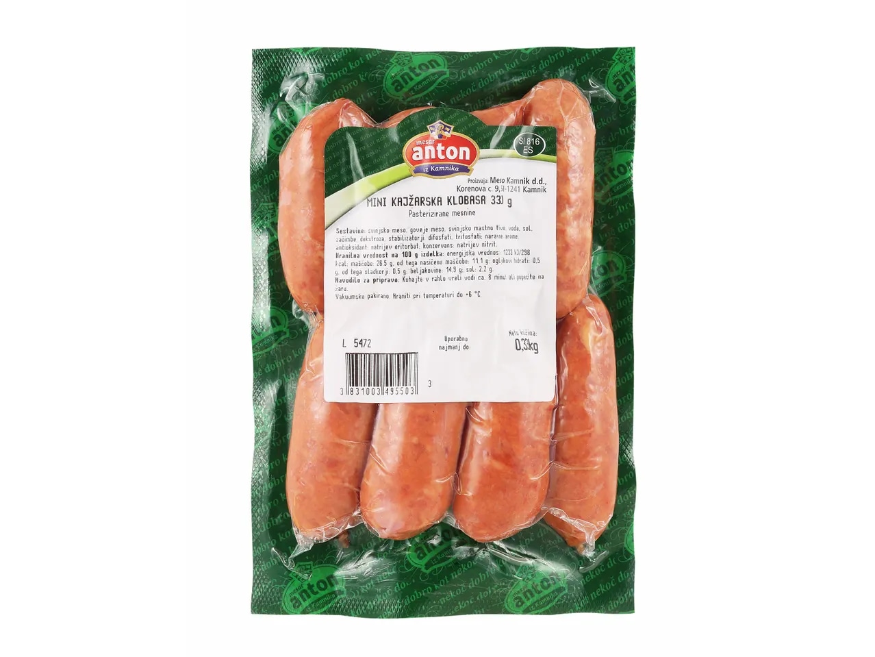 Mesar Anton Mini kajžarske klobase 330 g