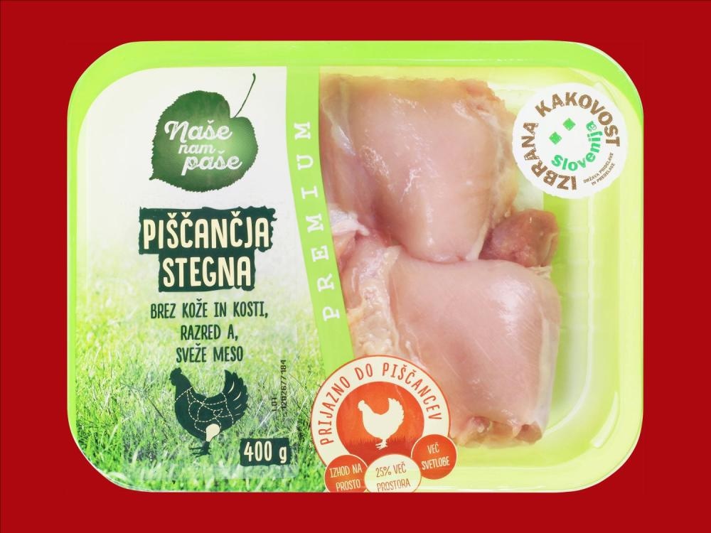 Naše nam paše Sveža premium piščančja stegna 400 g
