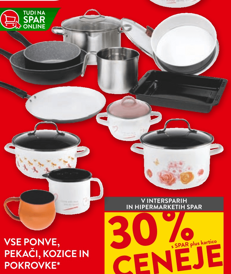 Vse ponve, pekači, kozice in pokrovke