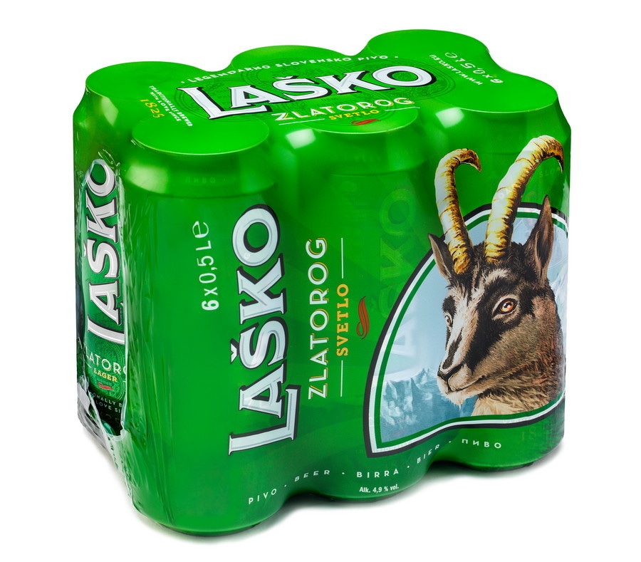 Pivo Laško Zlatorog 0,5L, 6/1