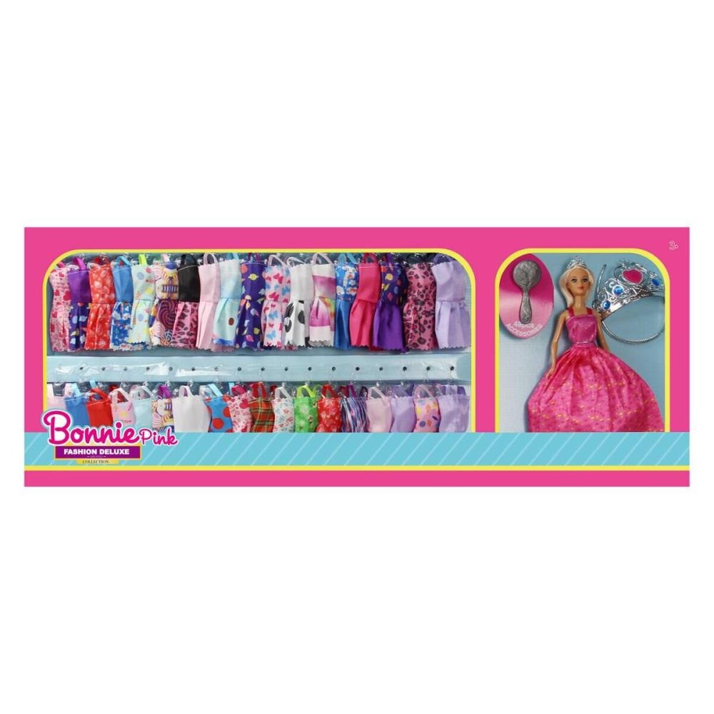 Modna punčka s 36 oblekami