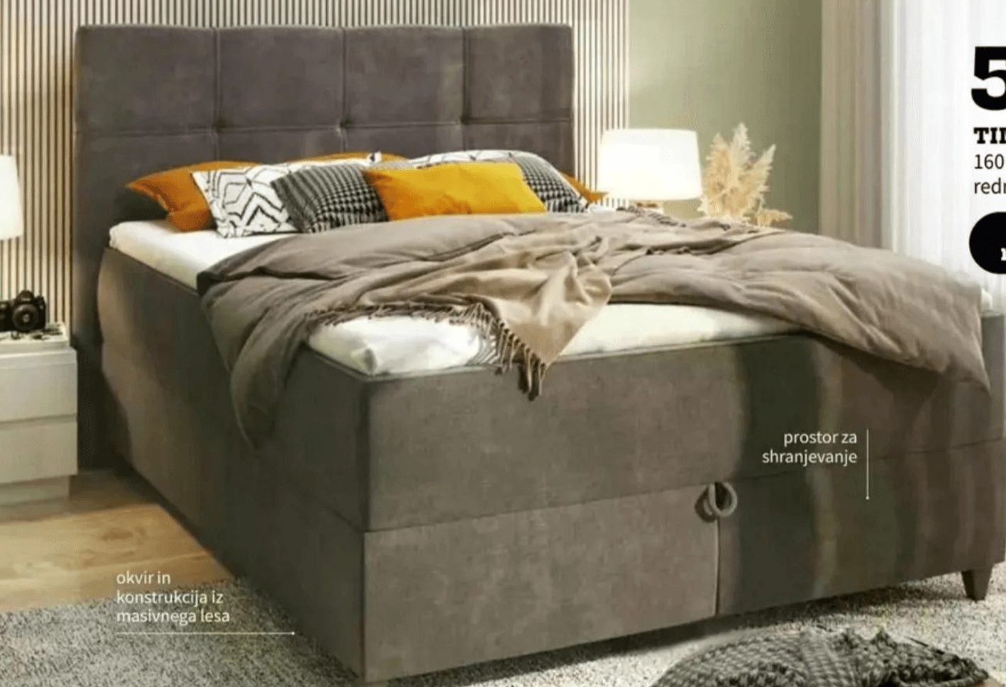 TINA 2 francoska postelja 160 x 200 cm - Akcija v trgovini Prima