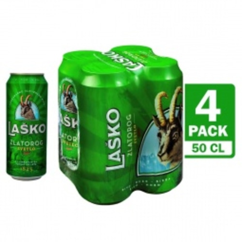 Svetlo pivo Laško Zlatorog 4x 0,5 l