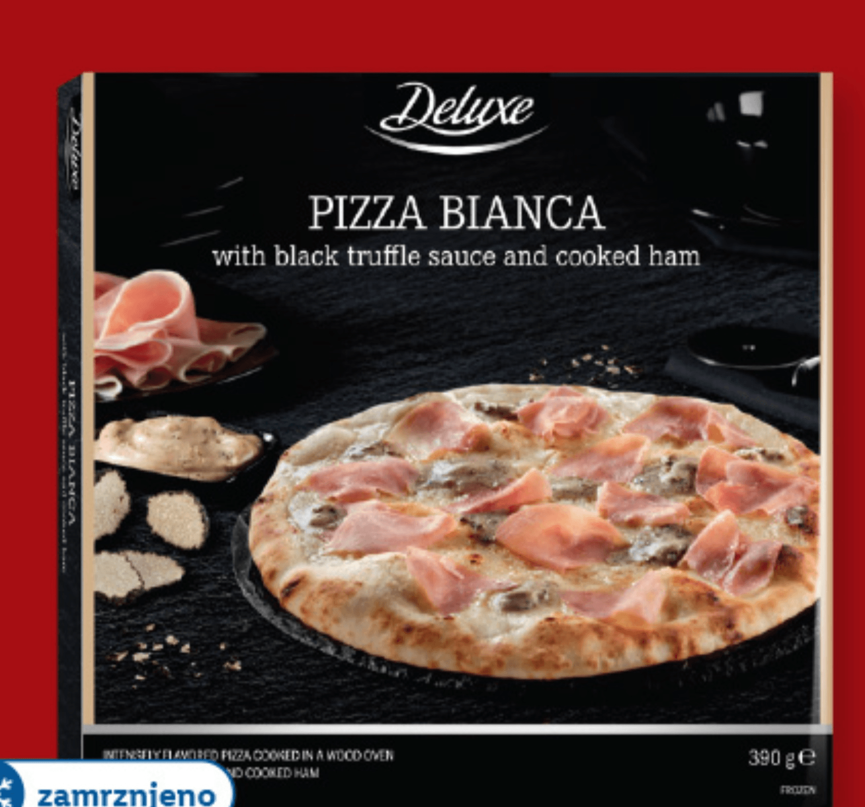 Deluxe Pica z omako iz črnih tartufov in kuhanim pršutom 390 g