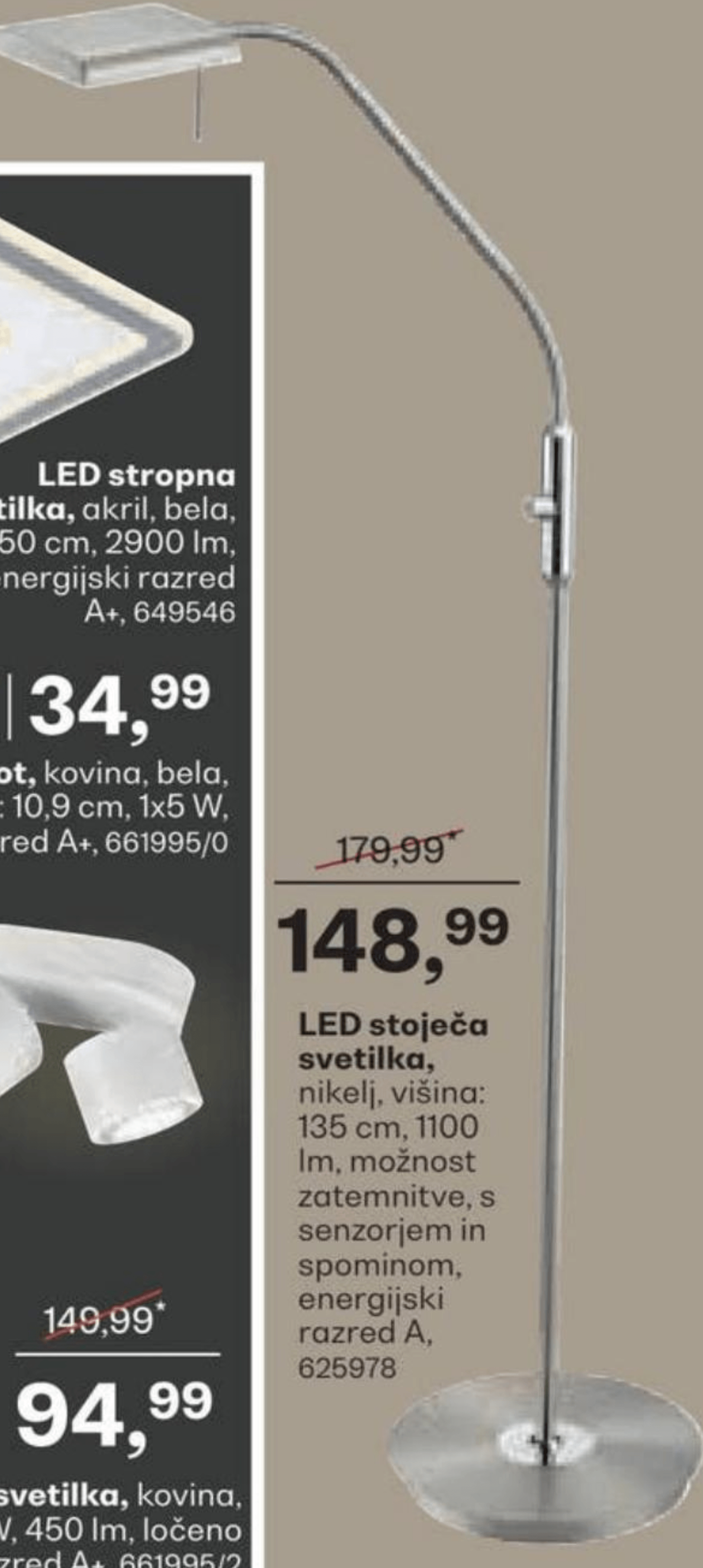 LED stoječa svetilka
