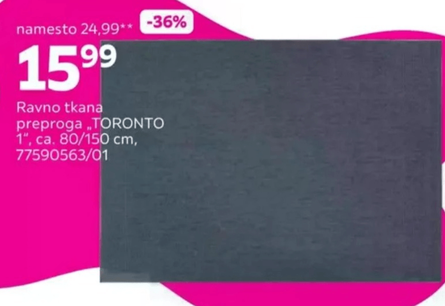 Ravno tkana preproga „TORONTO 1"