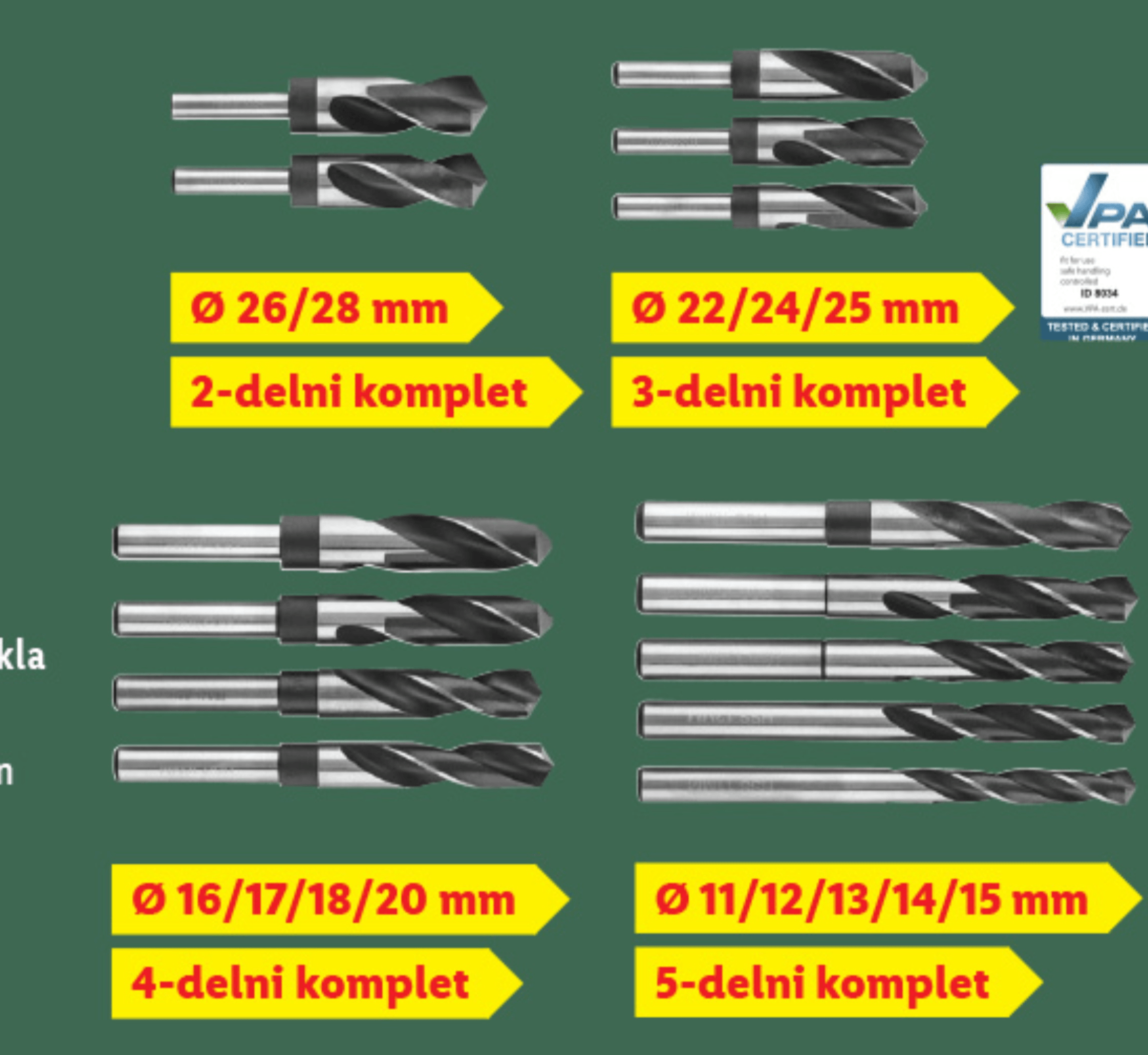 Parkside Komplet spiralnih svedrov HSS PARKSIDE®
