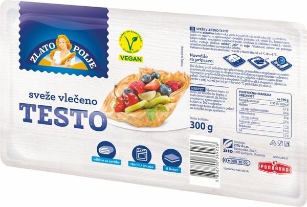 Sveže vlečeno testo Zlato polje 300 g