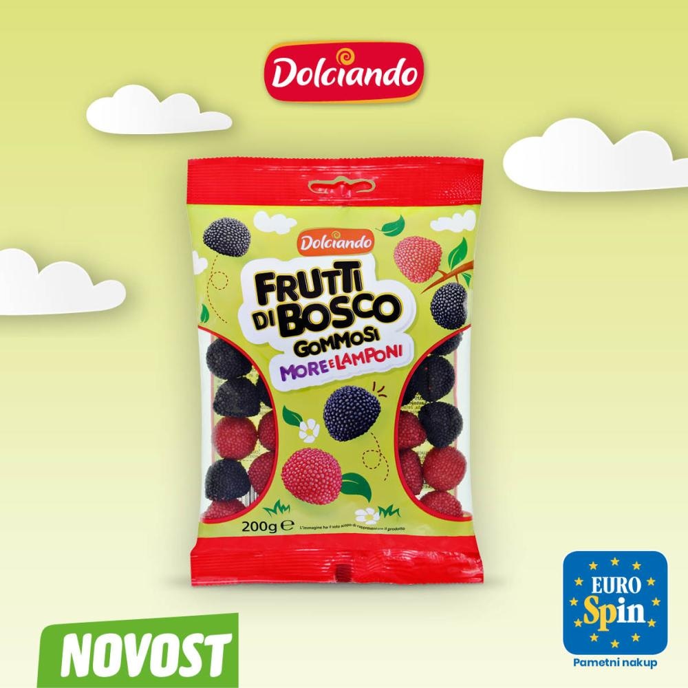 Bonboni robida in malina Dolciando Frutti di Bosco 200 g