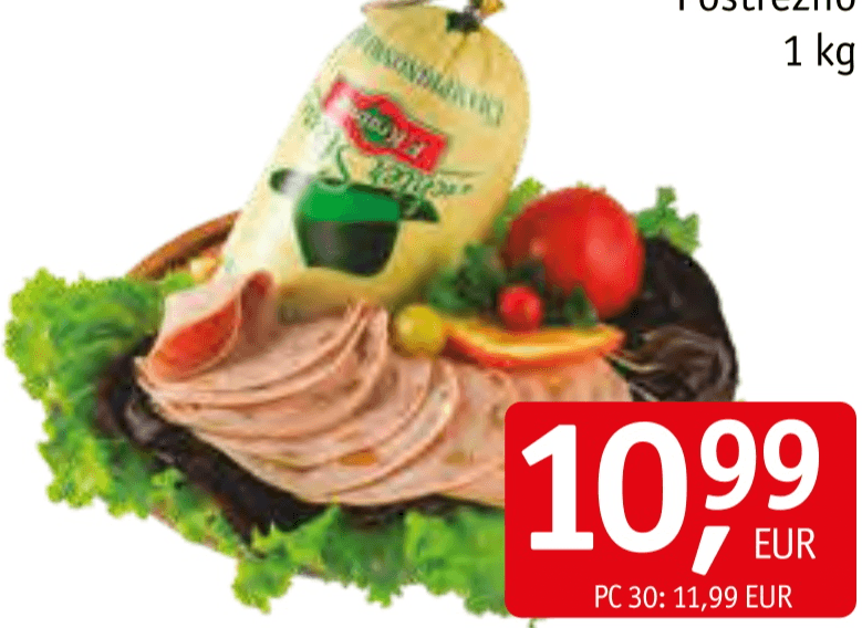 Klobasa s šampinjoni 1 kg