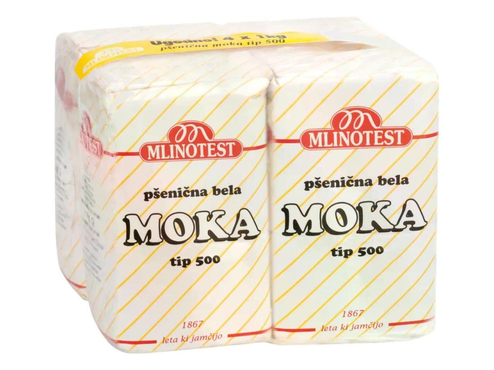 Mlinotest Pšenična bela moka 4 x 1 kg