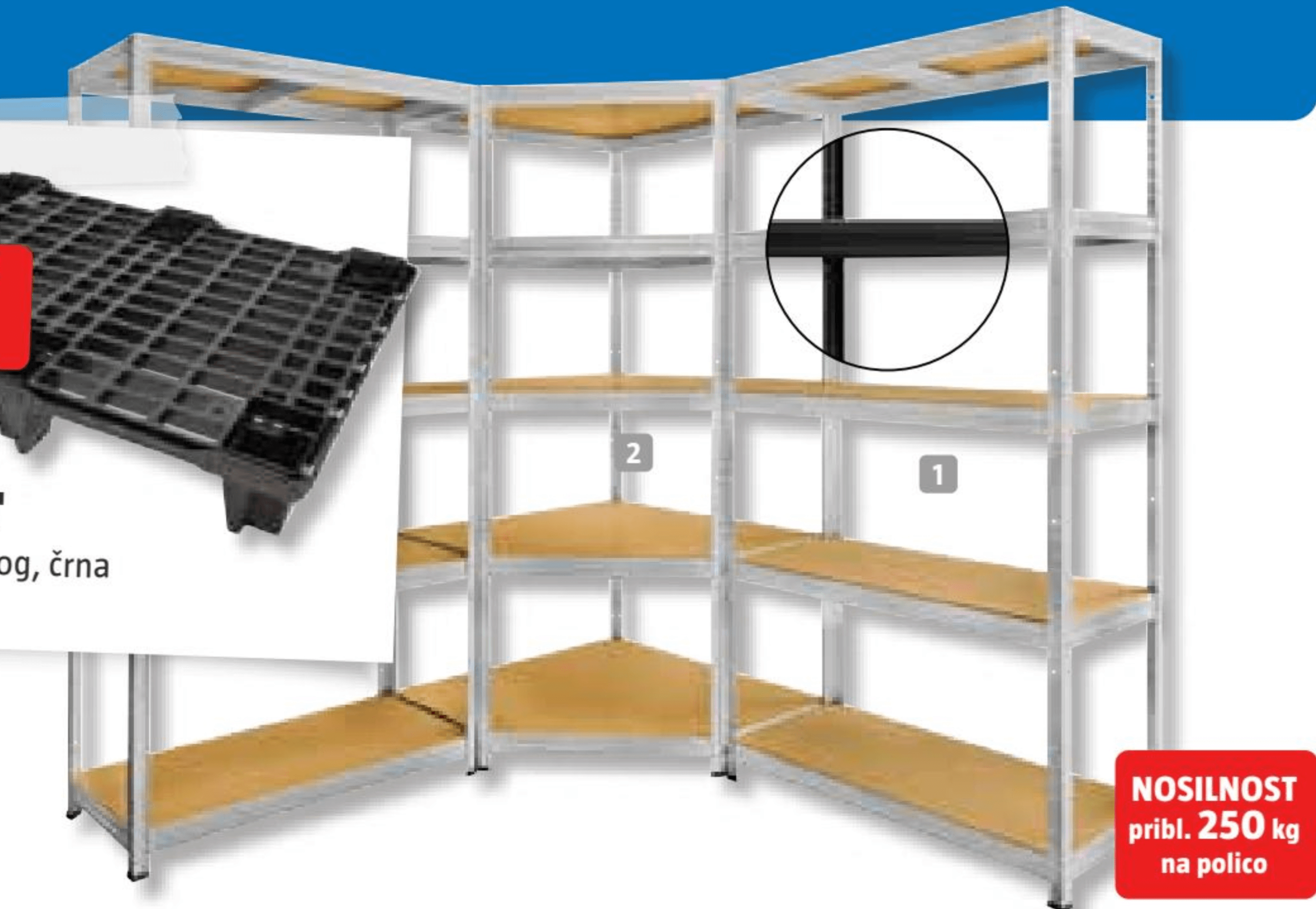 Kovinski regal 'Futur 250'