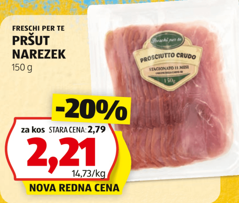 FRESCHI PER TE Pršut narezek 150 g