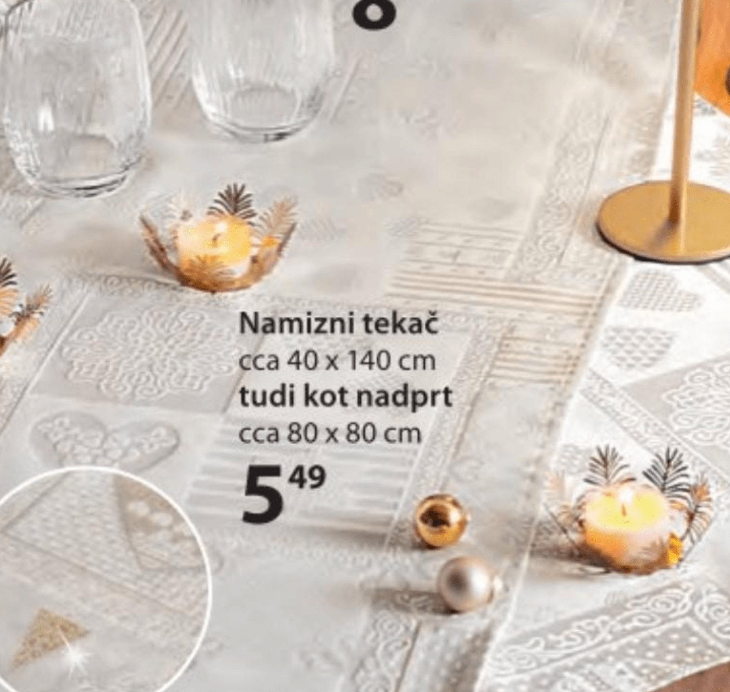 Namizni tekač cca 40 x 140 cm
