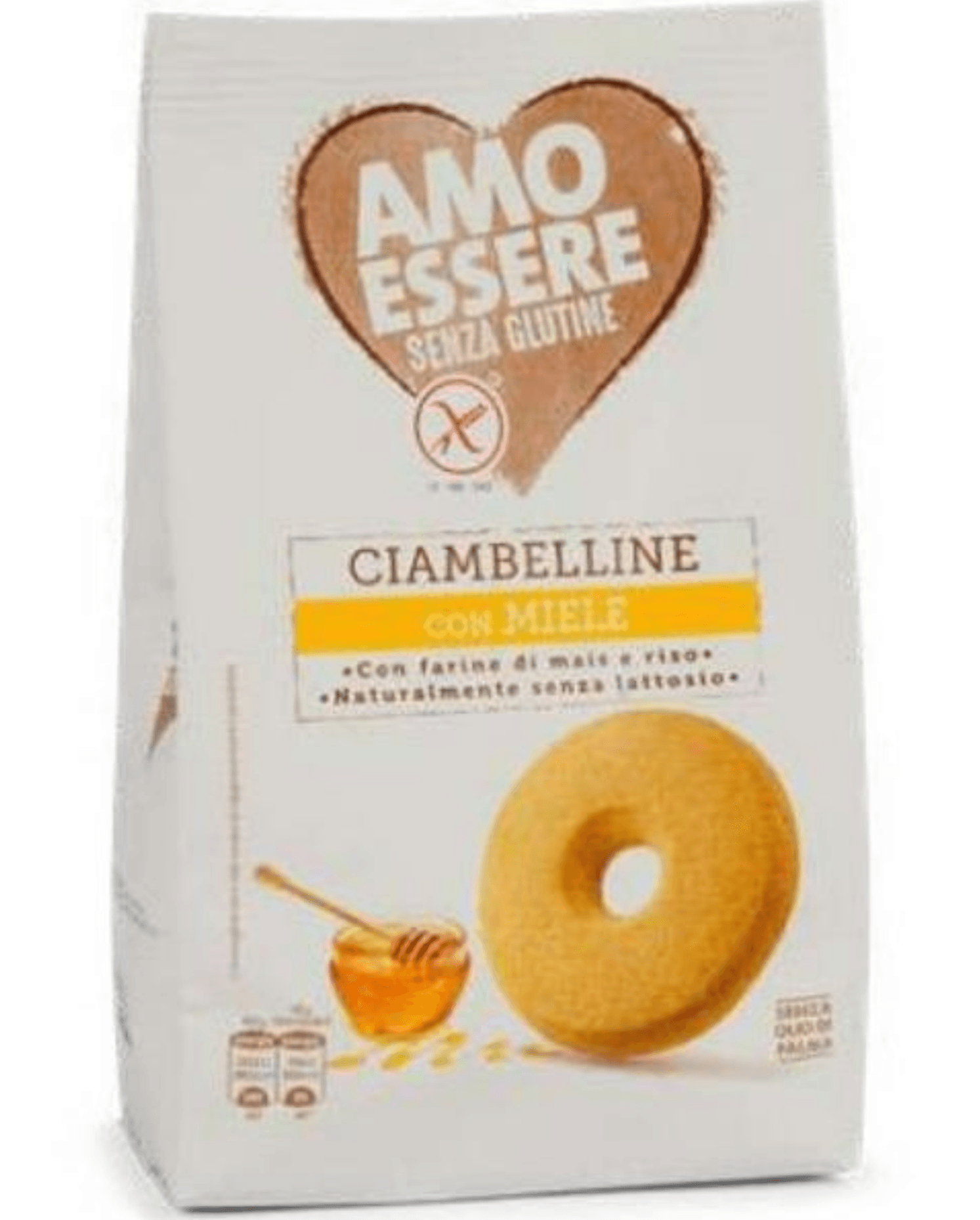 Amo Essere Keksi z medom obročki 250 g AMO ESSERE