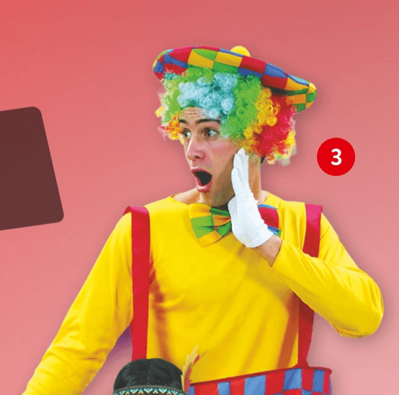 Klovn kostum - Akcija v trgovini Spar