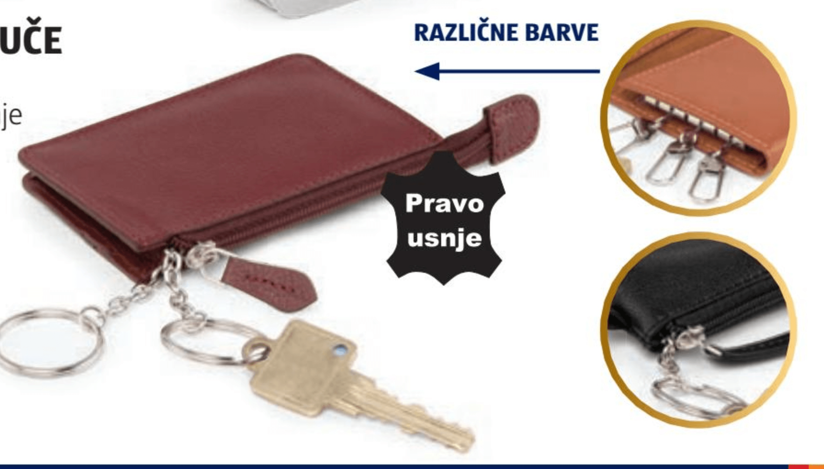 Usnjeni etui za ključe