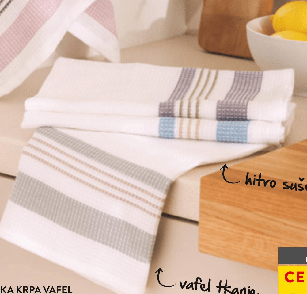 Kuhinjska krpa Vafel - Akcija v trgovini Spar