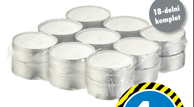 Čajne svečke 18-delni komplet