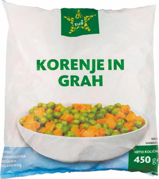 Korenje in grah Tuš 450 g
