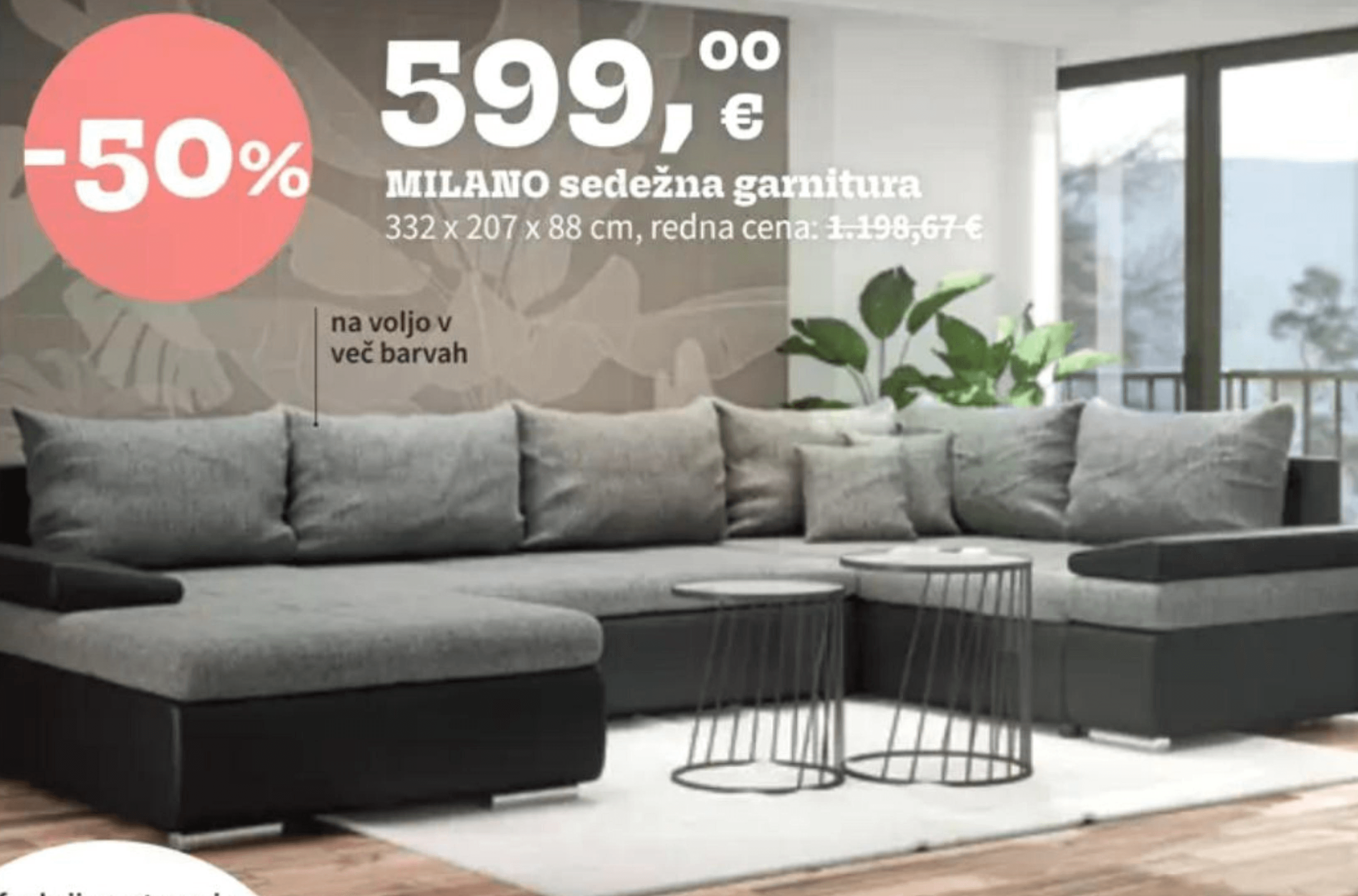 MILANO sedežna garnitura