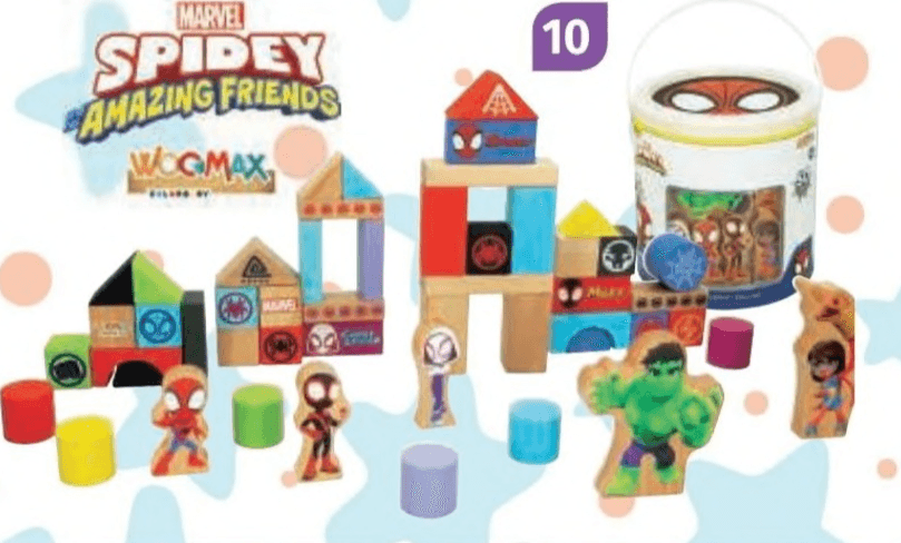 Marvel lesene kocke z lesenimi figuricami 50-delni set