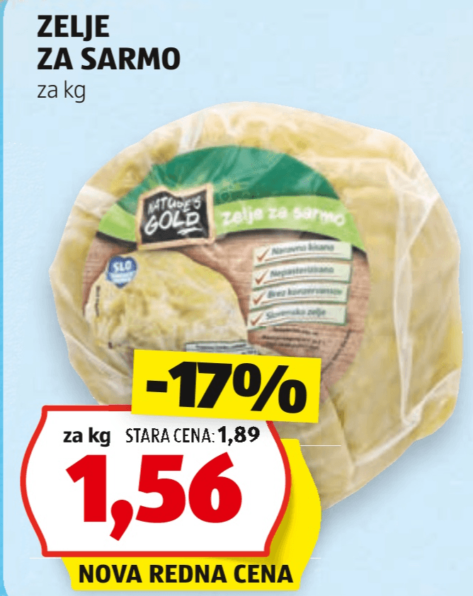 Zelje za sarmo za kg