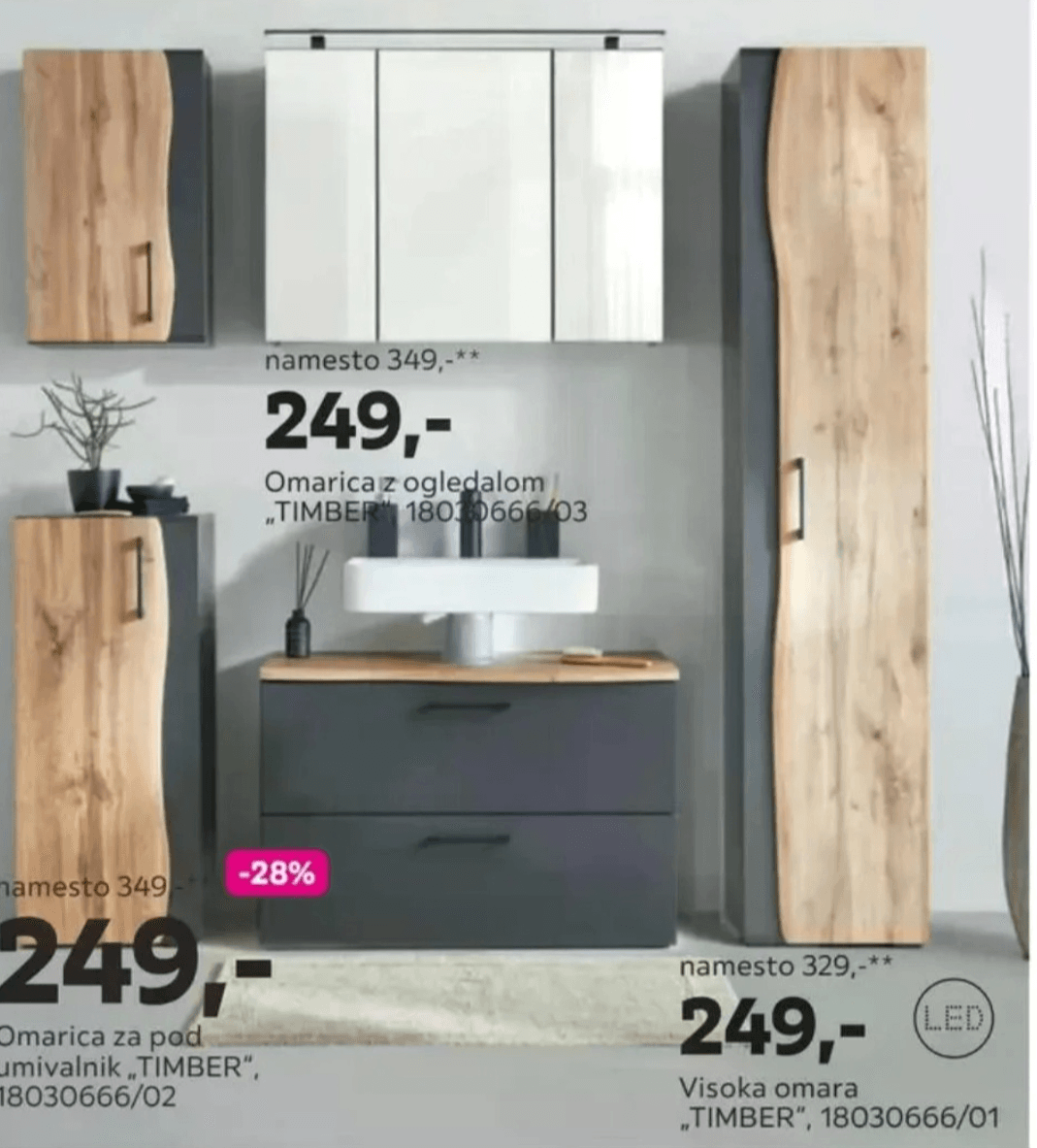 Omarica za pod umivalnik „TIMBER“