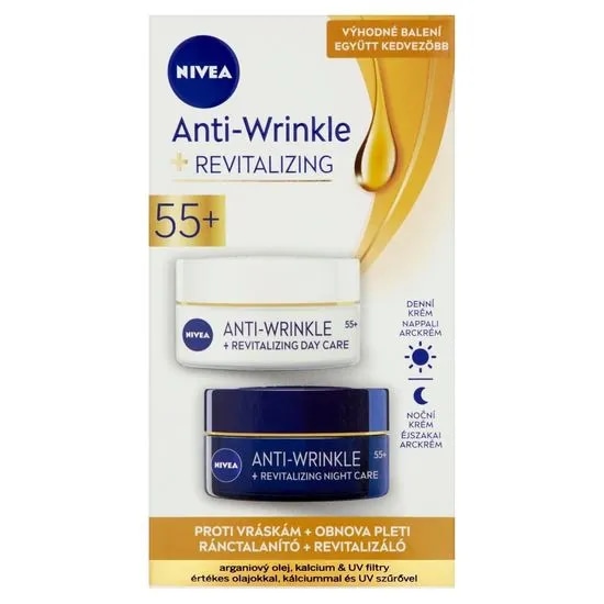 NIVEA Anti-Wrinkle Revitalizing dnevna krema 2x50 ml
