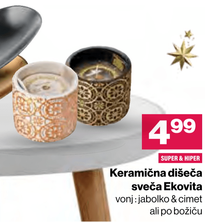 Keramična dišeča sveča Ekovita