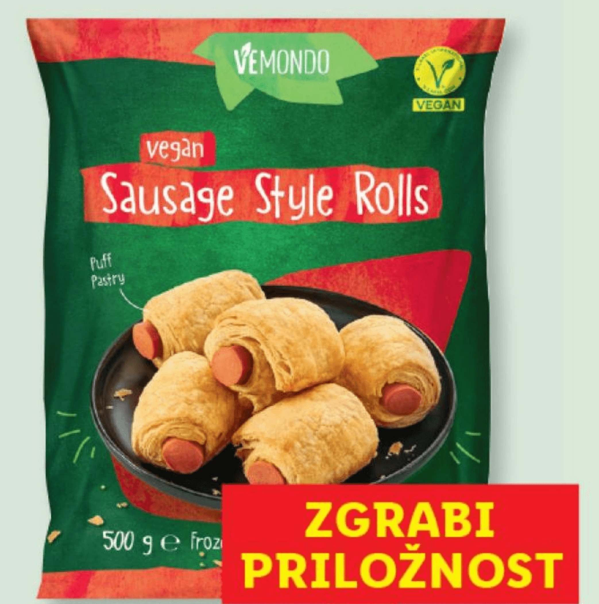 Vemondo Veganske rolice z nadomestkom mesa 500 g