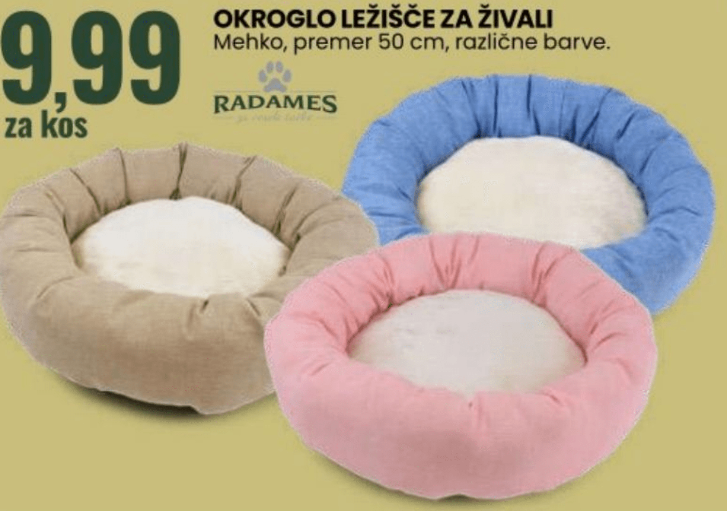 Okroglo ležišče za živali