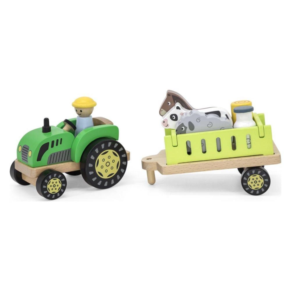 Traktor s prikolico in dodatki