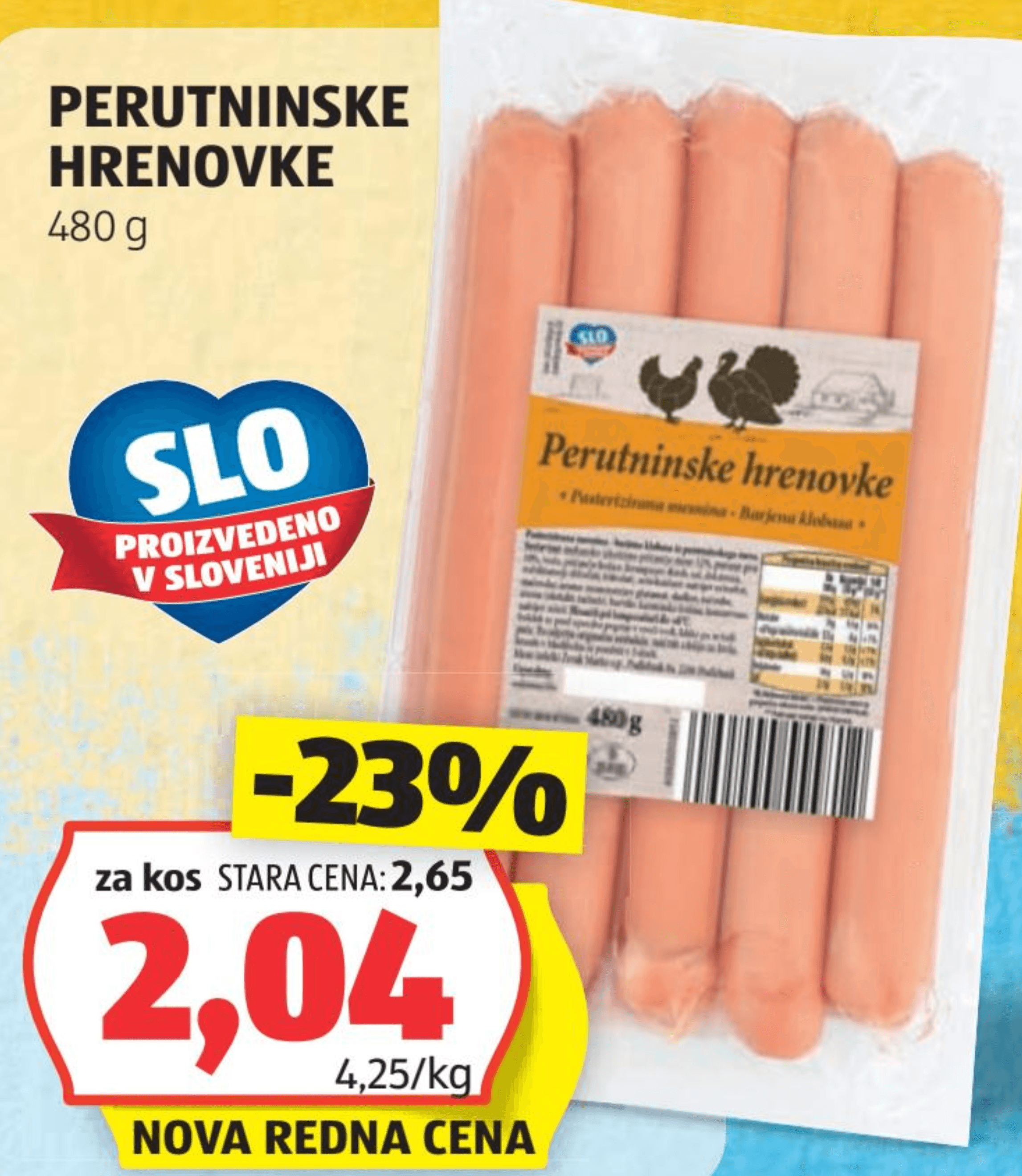 Perutninske hrenovke 480 g