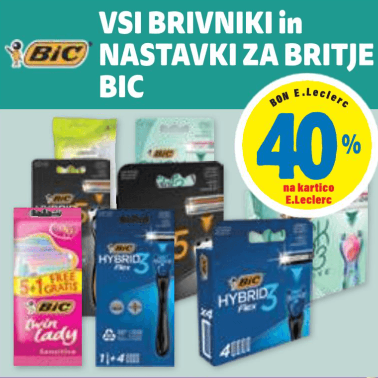 Bic brivnike in nastavke Bic