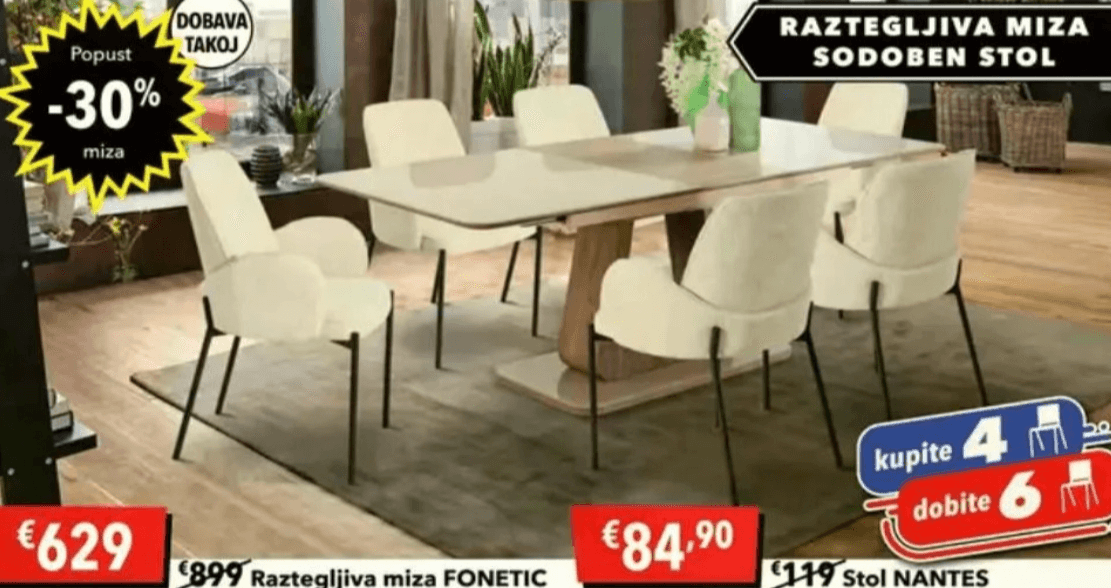 Raztegljiva miza FONETIC