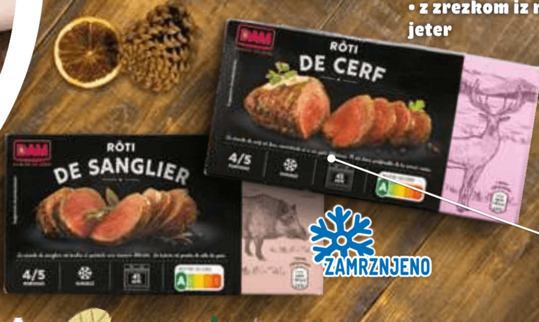 Pečenka divjega prašiča ali jelena Dam 1 kg