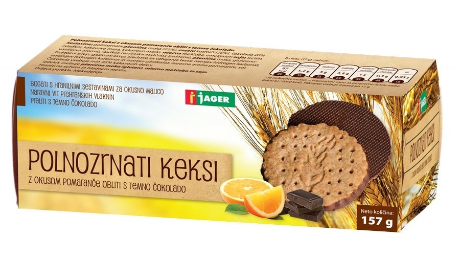 Polnozrnati keksi 157 g