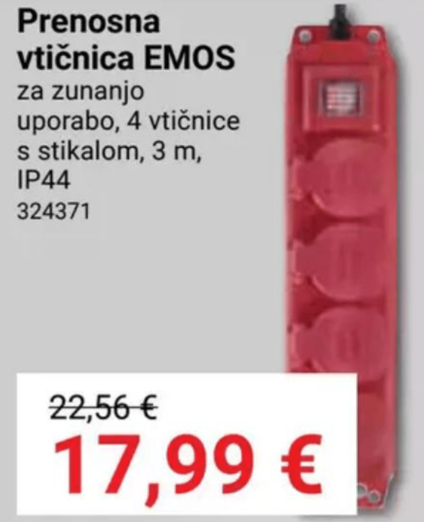 Prenosna vtičnica Emos
