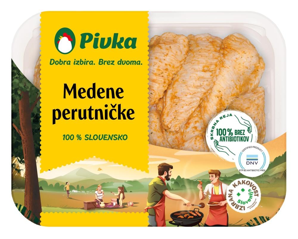 Pivka medene piščančje perutničke 450 g