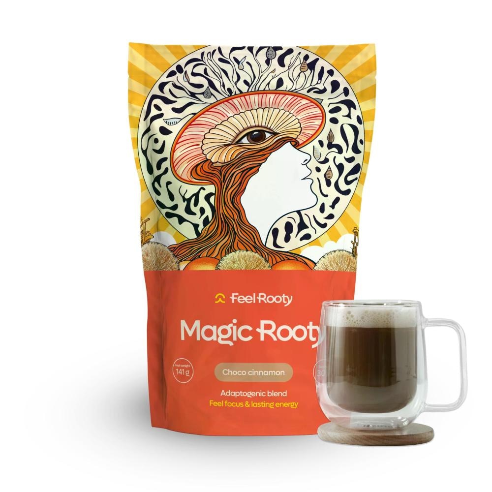 FeelRooty MagicRooty nadomestek kave z datlji in cimetom 47 g