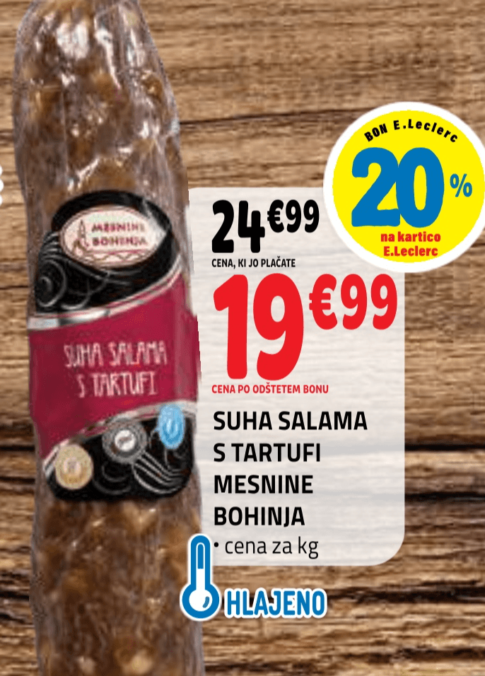 Suha salama s tartufi Mesnine Bohinja