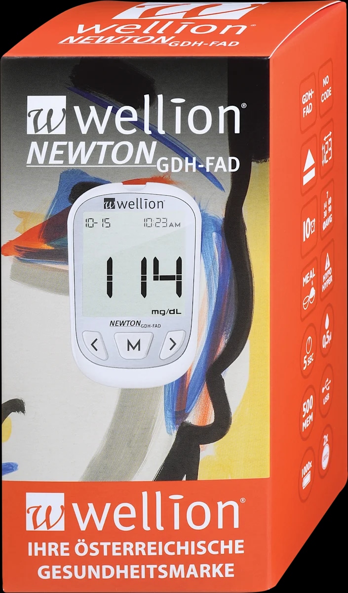 wellion Newton GDH-FAD merilnik sladkorja v krvi 1 kos - Akcija v trgovini Dm