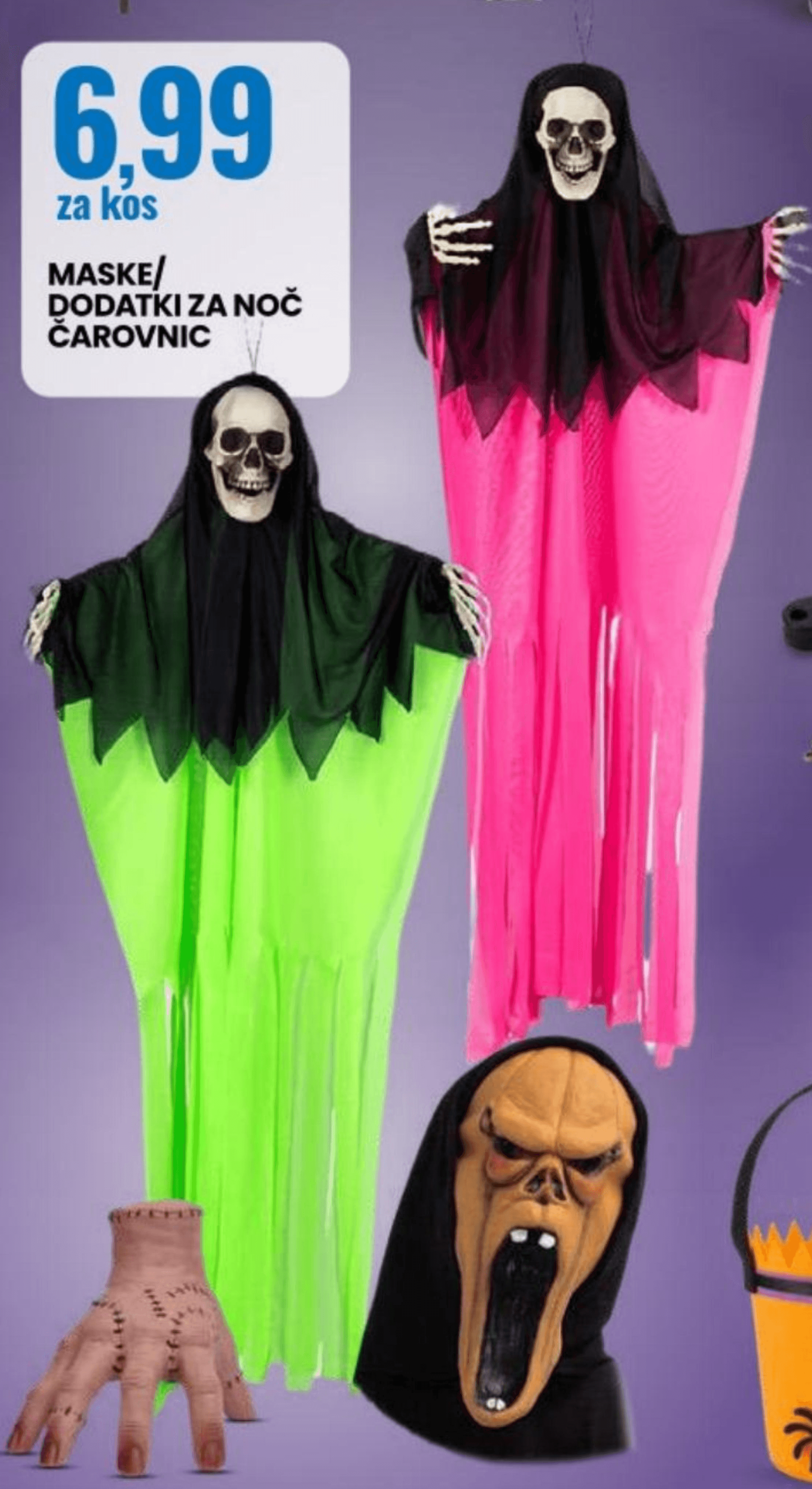 Maske in dodatki za noč čarovnic